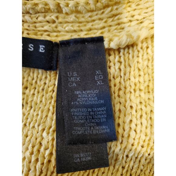 Crazy Horse Womens Size XL Cardigan Button Up Yellow Long Sleeve Knit Spring - Picture 5 of 7